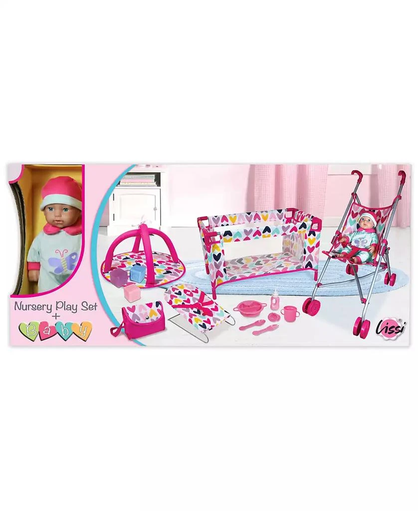 商品Redbox|Lissi Dolls Baby Doll Complete Nursery Play Set, 15 Piece,价格¥337,第2张图片详细描述