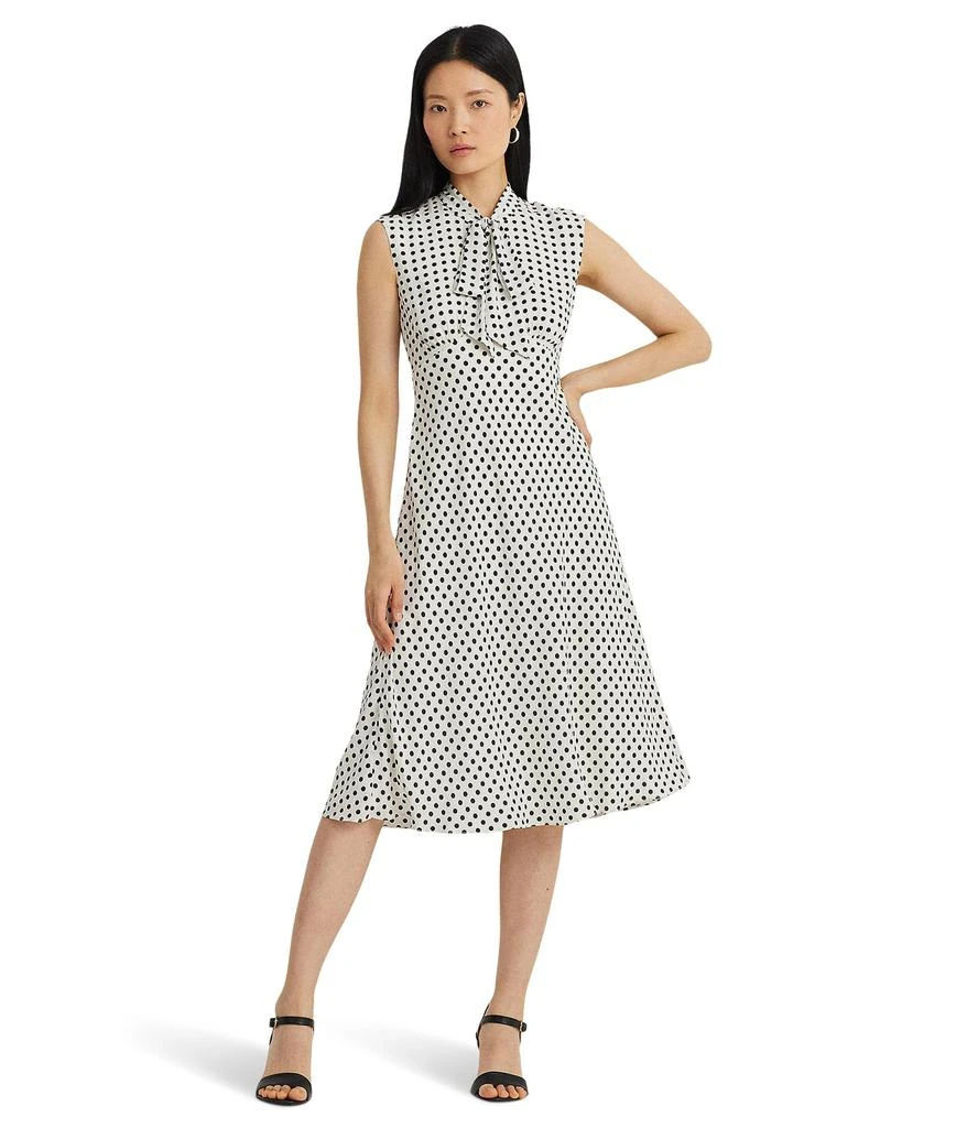 商品Ralph Lauren|Polka-Dot Georgette Tie-Neck Dress,价格¥1100,第4张图片详细描述