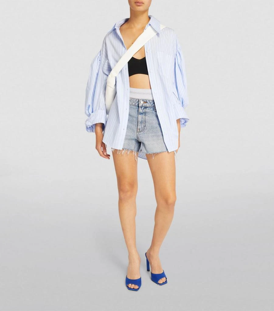 商品Alexander Wang|Logo-Waistband Denim Shorts,价格¥2849,第2张图片详细描述