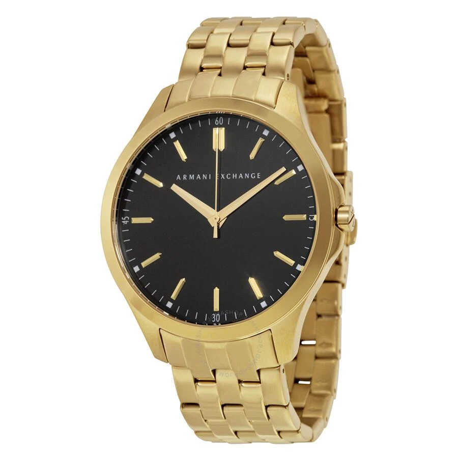 商品Armani Exchange|Black Dial Gold-plated Men's Watch AX2145,价格¥808,第1张图片