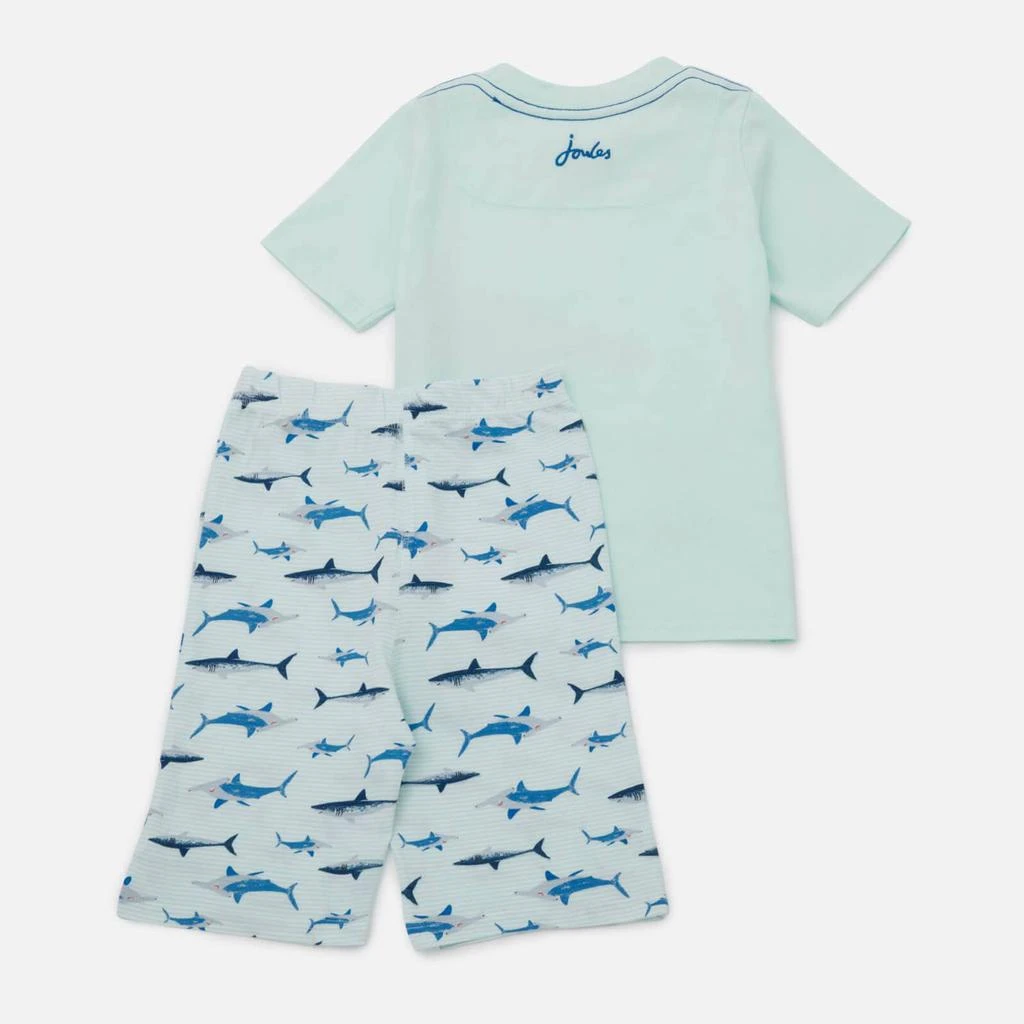 商品Joules|Joules Kids' Shorts Sleeve Pj Set - Green Shark Stripe,价格¥67,第2张图片详细描述