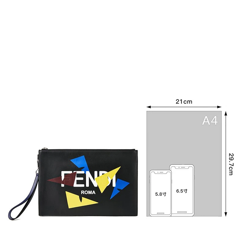 FENDI 男士黑色手拿包 7N0110-AC9I-F0X93 商品
