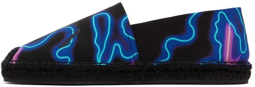 商品Valentino|Black & Multicolor Canvas VLTN Espadrilles,价格¥1830,第3张图片详细描述