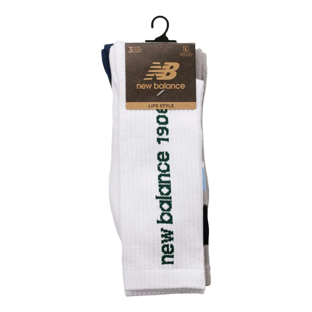 商品New Balance|Essentials Crew Sock 3 Pack,价格¥117,第3张图片详细描述