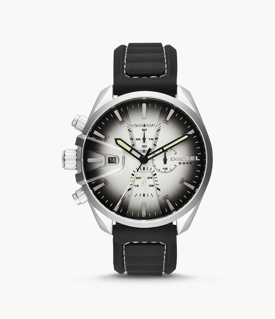 商品Diesel|Diesel Men's Ms9 Chronograph, Silver-Tone Stainless Steel,价格¥1273,第1张图片