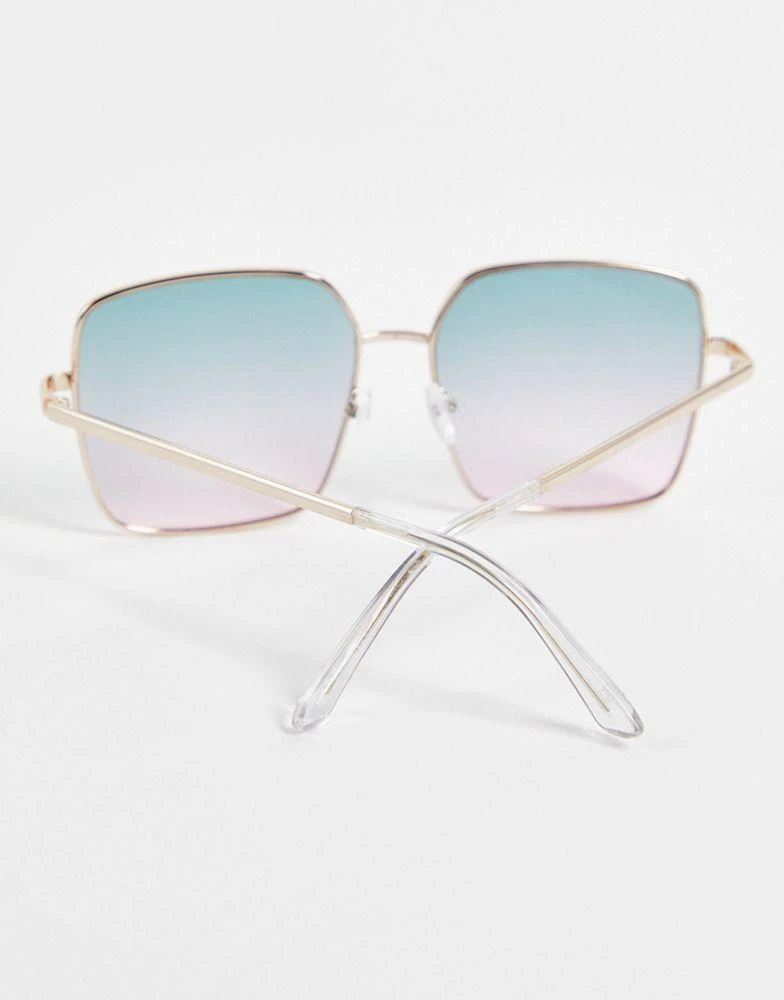商品ASOS|ASOS DESIGN oversized 70s sunglasses in metal frame with ocean lens,价格¥131,第4张图片详细描述
