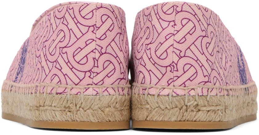 商品Burberry|Pink EKD Monogram Espadrilles,价格¥1923,第2张图片详细描述