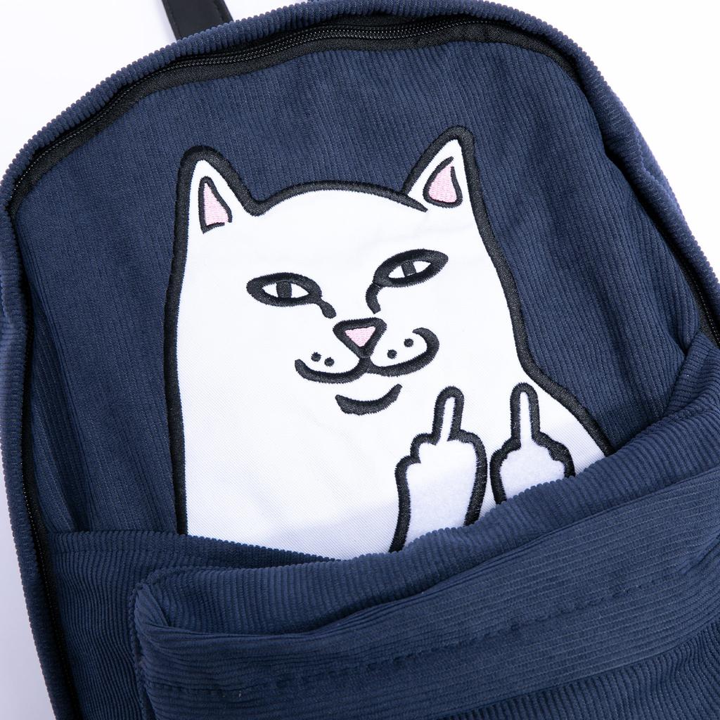 Lord Nermal Velcro Hands Corduroy Backpack (Navy)商品第6张图片规格展示