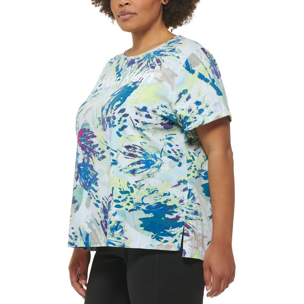 商品Calvin Klein|Plus Size Printed Logo T-Shirt,价格¥120,第3张图片详细描述