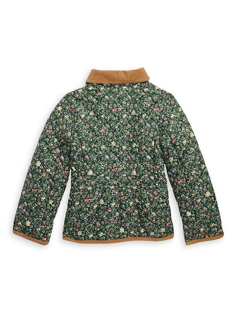 商品Ralph Lauren|Girl's Addison Floral Print Quilted Jacket,价格¥408,第2张图片详细描述