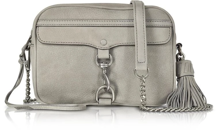 商品Rebecca Minkoff|Rebecca Minkoff 灰色正绒面革大号M.A.B. 相机包,价格¥1400,第1张图片