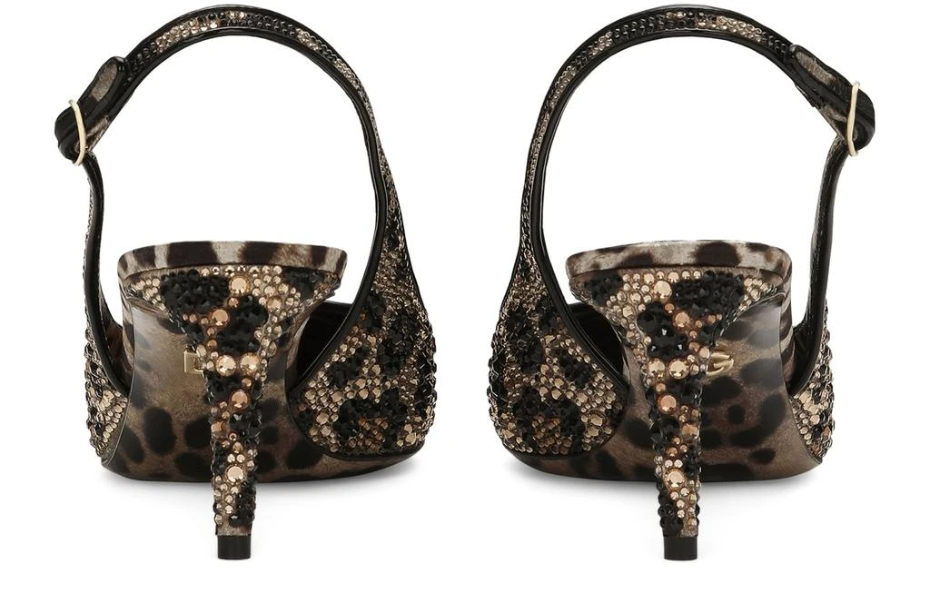 商品Dolce & Gabbana|水钻缀饰缎面露跟鞋,价格¥15186,第3张图片详细描述