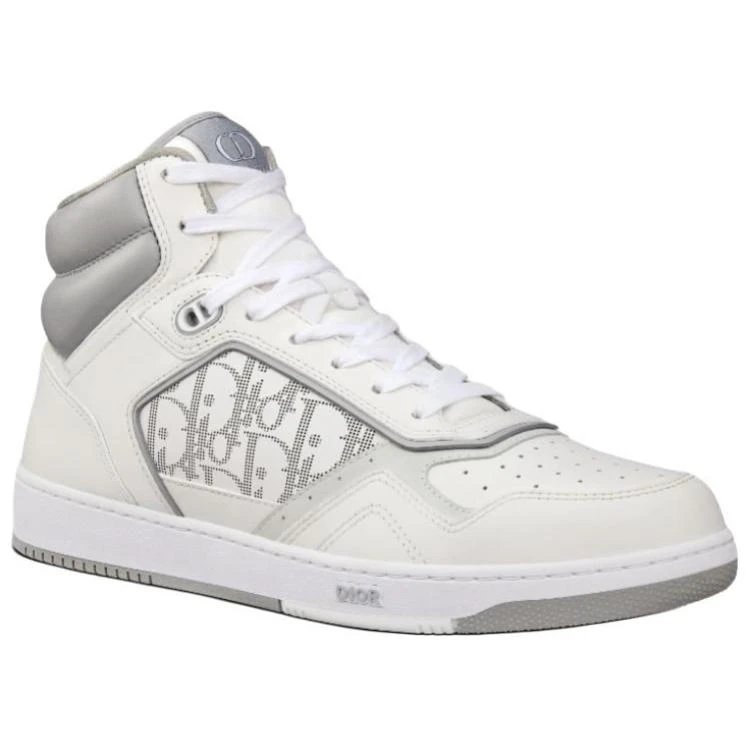 商品[国内直发] Dior|[预售3天]迪奥 B27 Oblique Galaxy 皮革 印花效果高帮 高帮 时尚板鞋 男款 白色,价格¥10806,第4张图片详细描述