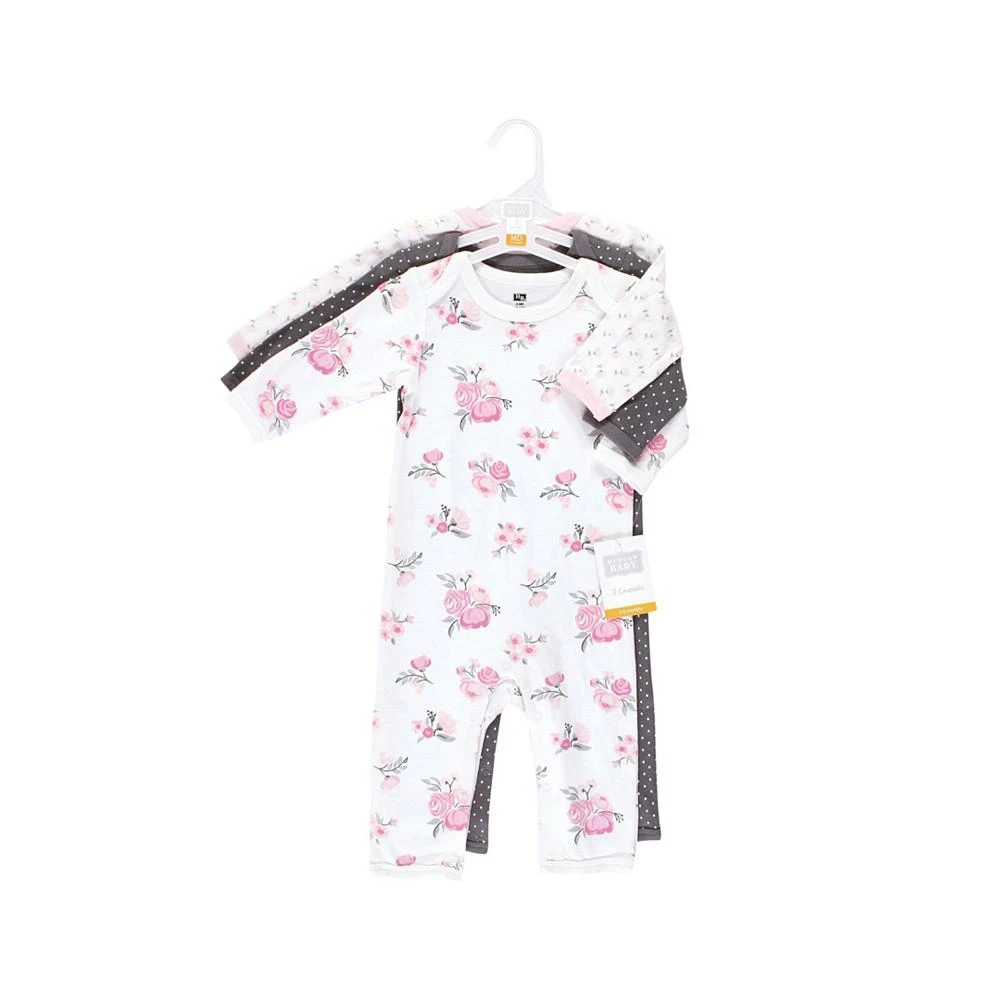 商品Hudson|Baby Girls Cotton Coveralls, Pack of 3,价格¥166,第2张图片详细描述