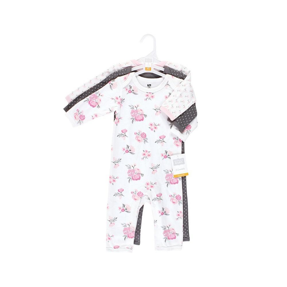 商品Hudson|Baby Girls Cotton Coveralls, Pack of 3,价格¥160,第4张图片详细描述