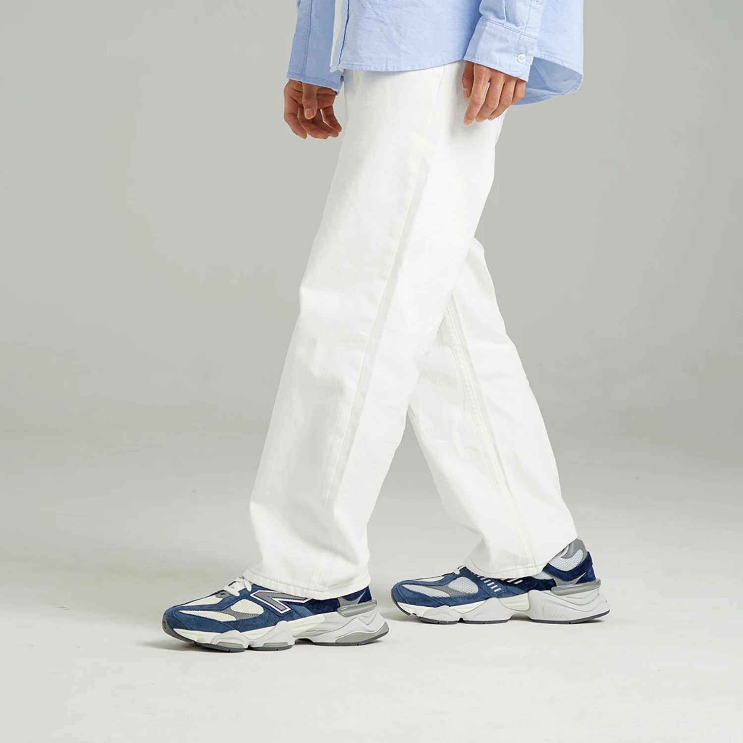 商品[国内直发] New Balance|NB 9060 织物牛剖层革人造革猪皮二层绒面皮 复古百搭 轻便 低帮 生活休闲鞋 男女同款 浅蓝色,价格¥781,第10张图片详细描述