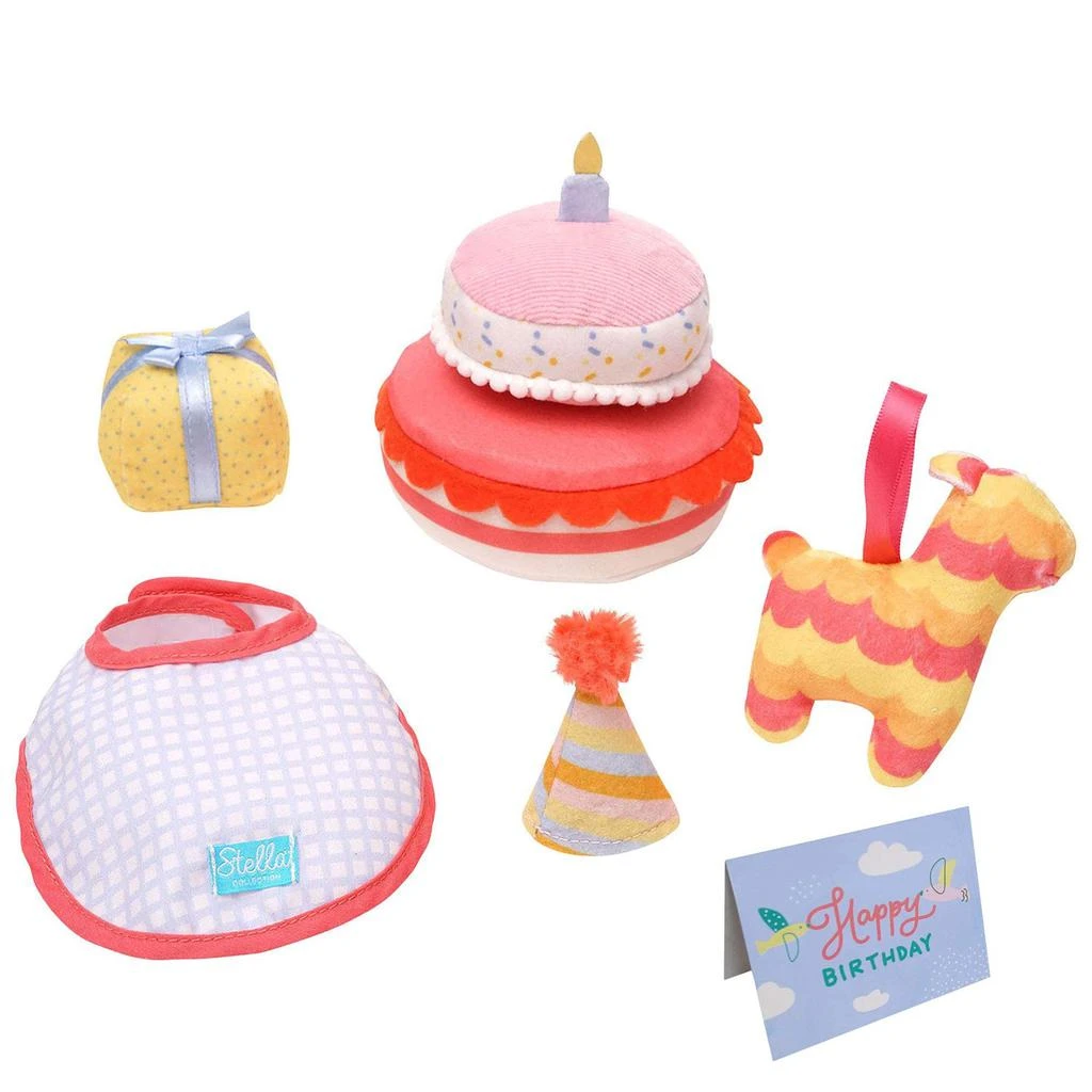 商品Manhattan Toy|Manhattan Toy Stella Collection Birthday Party 6 Piece Baby Doll Birthday Party Playset for 12" and 15" Stella Dolls,价格¥170,第2张图片详细描述