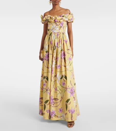 商品Agua by Agua Bendita|Espliego floral cotton poplin maxi dress,价格¥8142,第2张图片详细描述