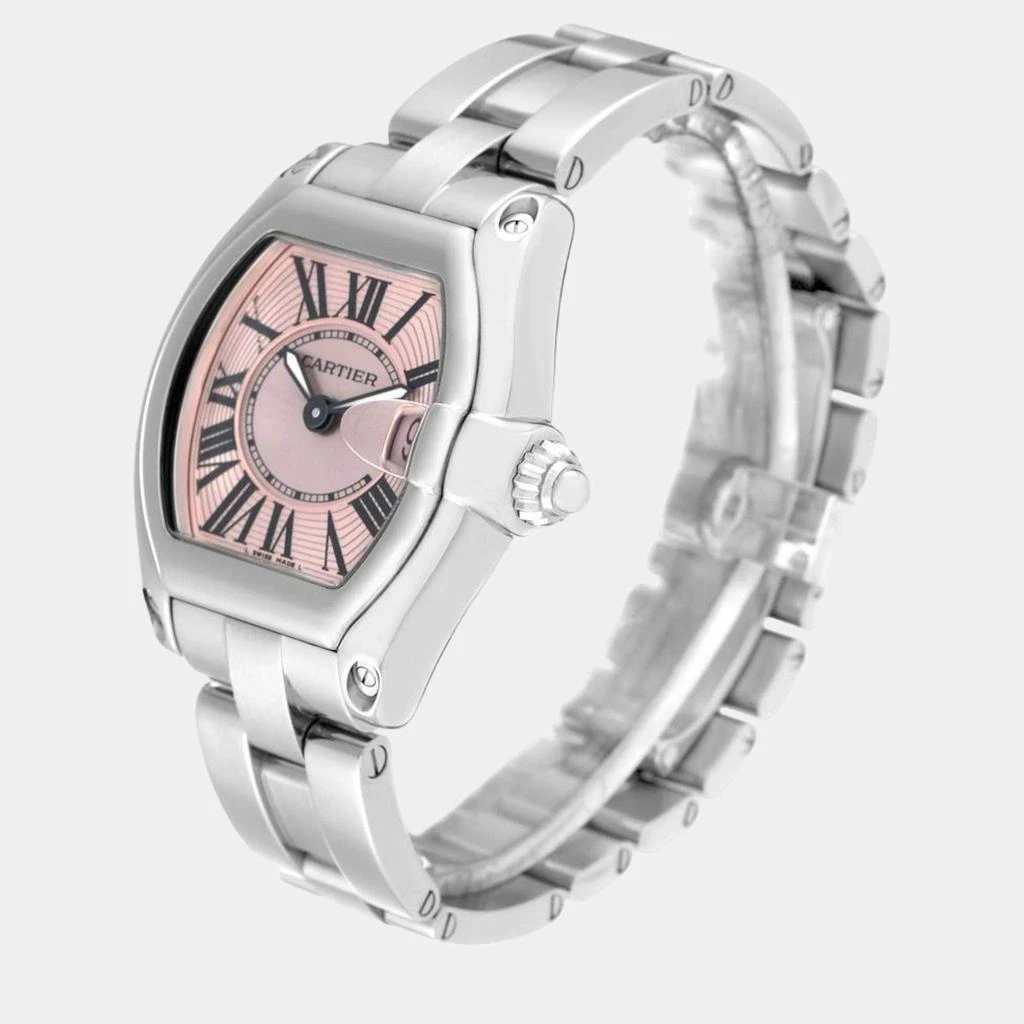 Cartier Roadster Small Pink Dial Steel Ladies Watch W62017V3 商品