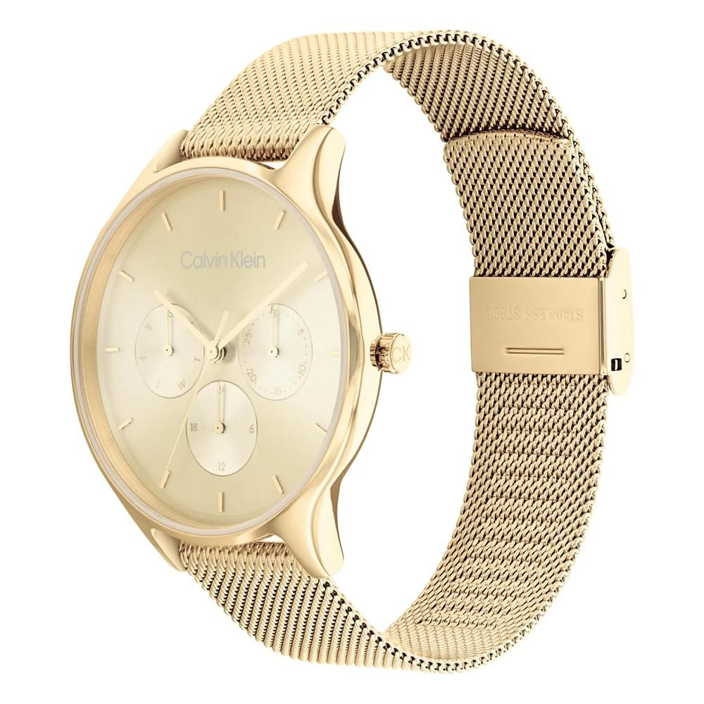 商品Calvin Klein|Gold-Tone Mesh Bracelet Watch 38mm,价格¥1070,第2张图片详细描述
