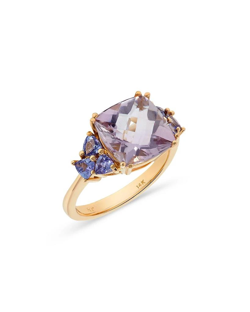 商品Bloomingdale's|Pink Amethyst & Tanzanite Statement Ring in 14K Yellow Gold,价格¥7399,第1张图片详细描述