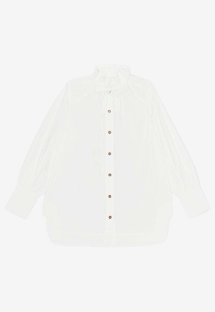 Cotton Poplin Long-Sleeved Shirt商品第3张图片规格展示