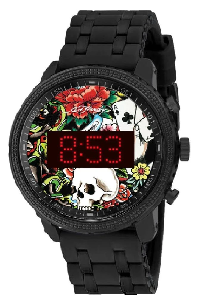 商品I TOUCH|x Ed Hardy Printed Digital Silicone Strap Watch, 42mm,价格¥190,第1张图片