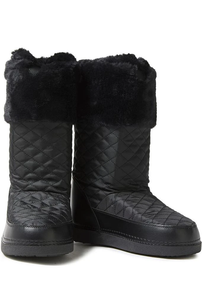 商品Moschino|Faux fur-paneled logo-embellished quilted shell snow boots,价格¥284,第2张图片详细描述