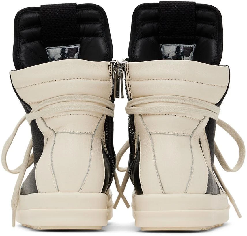 商品Rick Owens|Kids Black & Off-White Geobasket Sneakers,价格¥2899,第2张图片详细描述