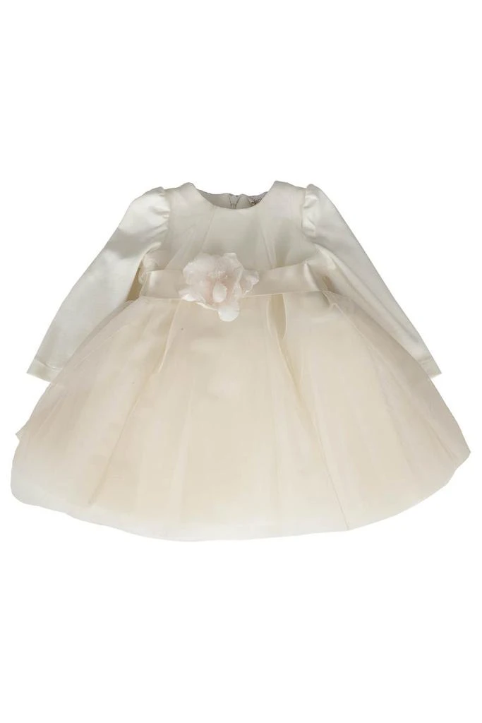 商品MONNALISA|Monnalisa Floral Detailed Tulle Overlay Flared Dress,价格¥1735,第1张图片