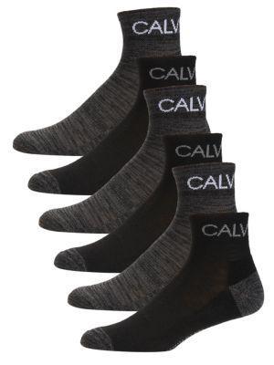商品Calvin Klein|6-Pack Quarter Length Socks,价格¥90,第1张图片