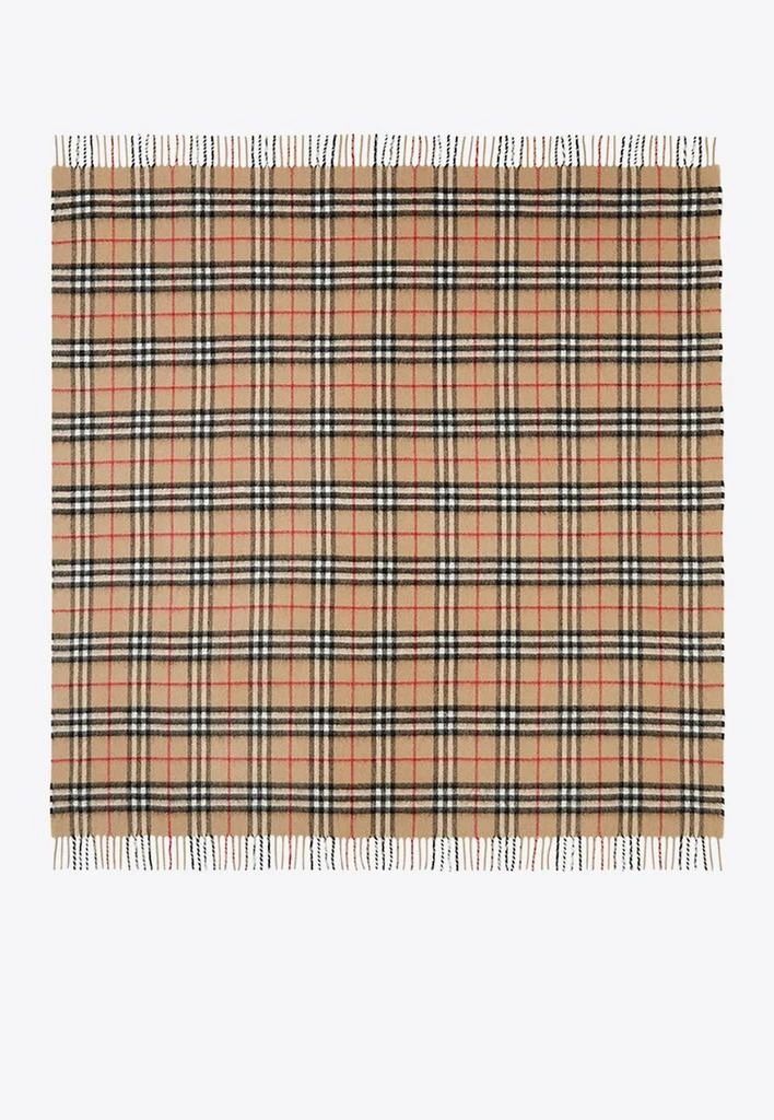 商品Burberry|Babies Check Pattern Cashmere Blanket,价格¥3894,第2张图片详细描述