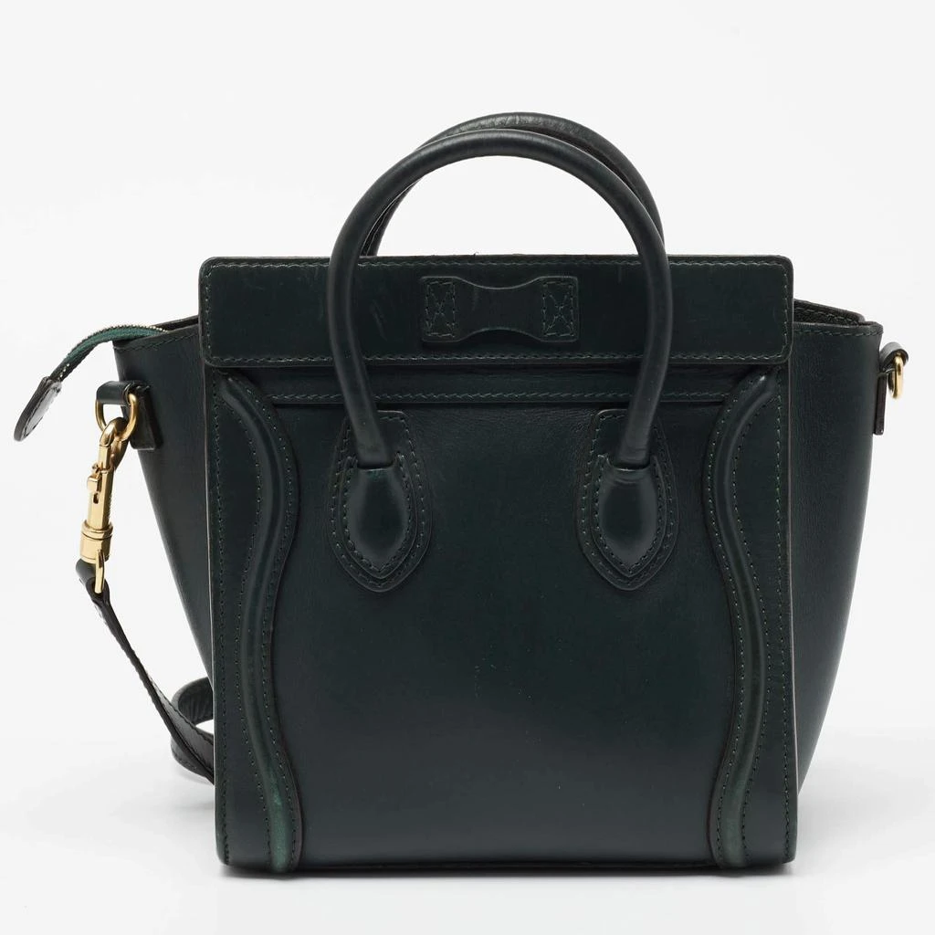 商品[二手商品] Celine|Celine Green Leather Nano Luggage Tote,价格¥8892,第4张图片详细描述