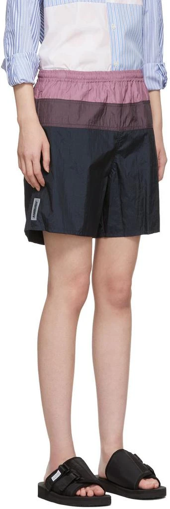 商品Ambush|Pink & Navy Waves Beach Shorts,价格¥606,第2张图片详细描述