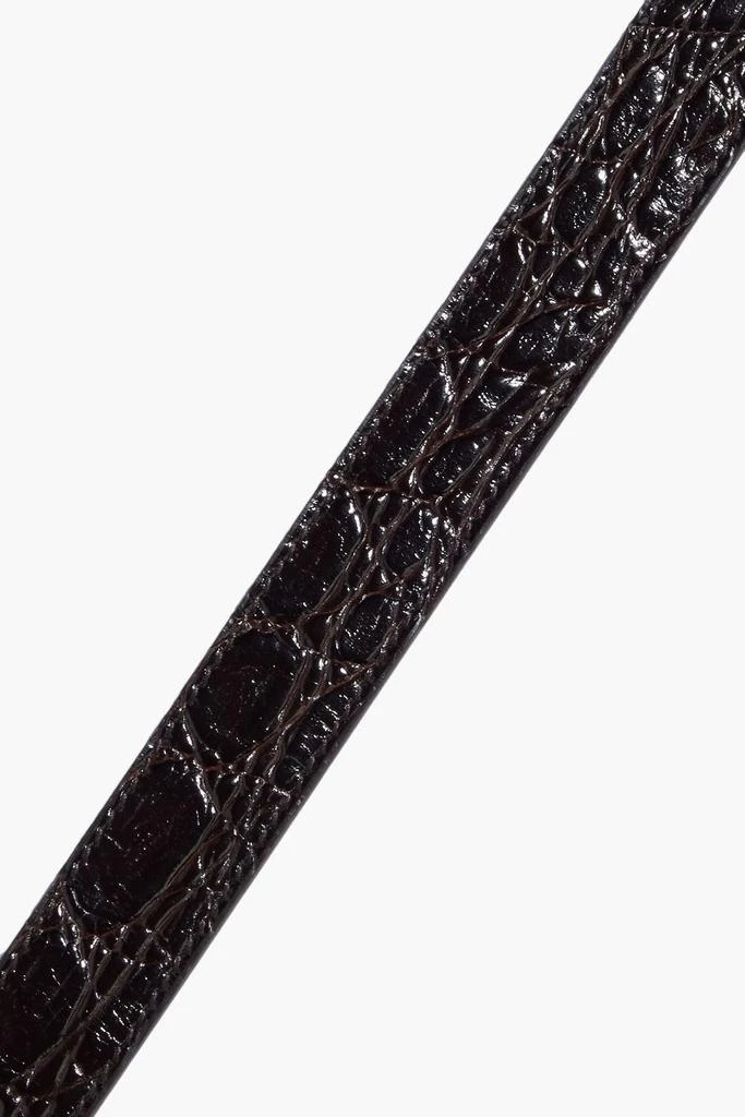 商品Yves Saint Laurent|Croc-effect leather belt,价格¥1956,第2张图片详细描述