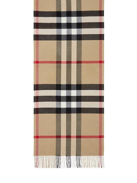 商品Burberry|Oversize Check Cashmere Scarf,价格¥6030,第6张图片详细描述