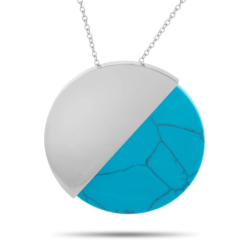 商品Calvin Klein|Calvin Klein Spicy Stainless Steel Turquoise Pendant Necklace,价格¥264,第1张图片