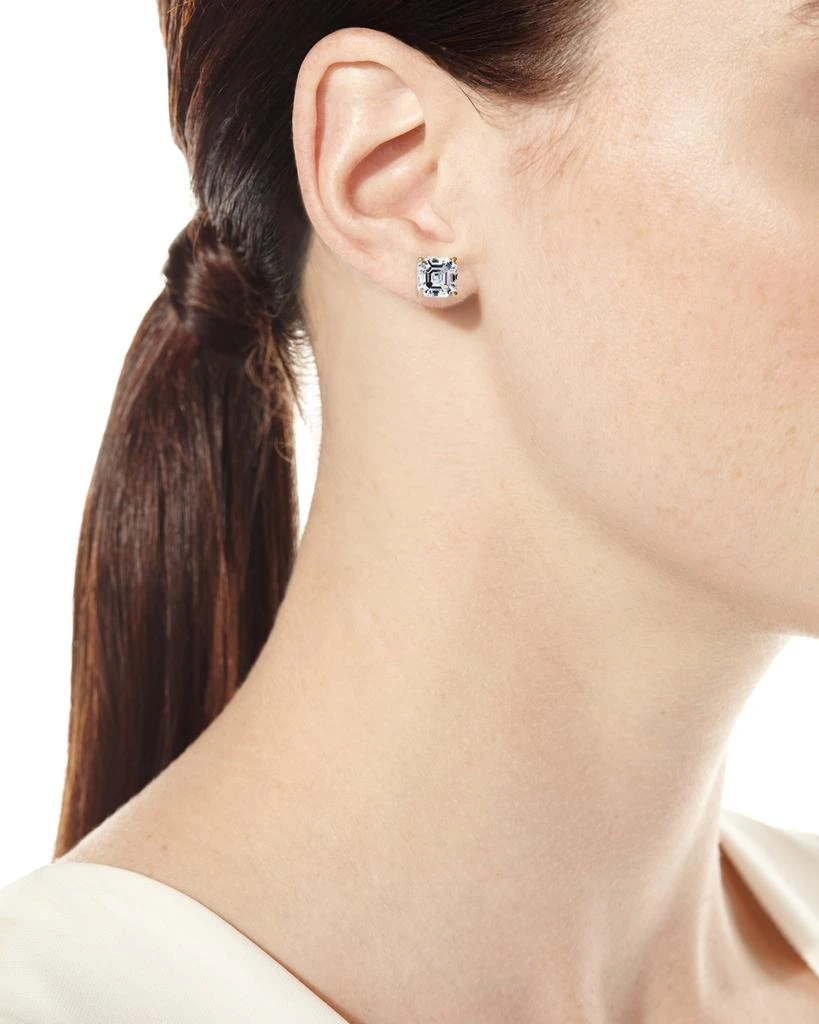 14K Yellow Gold 5ct Asscher Stud Earrings 商品