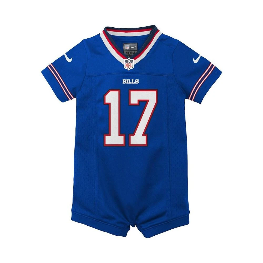 商品NIKE|Newborn and Infant Girls and Boys Josh Allen Royal Buffalo Bills Romper Jersey,价格¥298,第3张图片详细描述