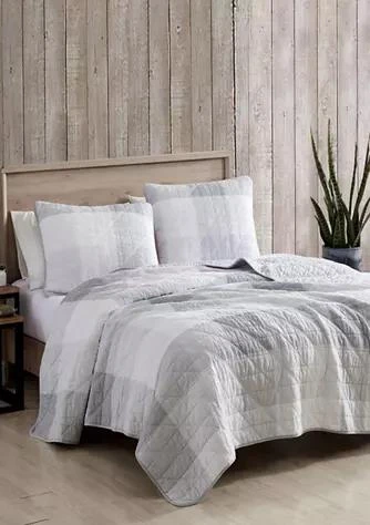 商品Eddie Bauer|Bauer Boulder Plaid 3 Piece Cotton Quilt Set,价格¥862,第1张图片
