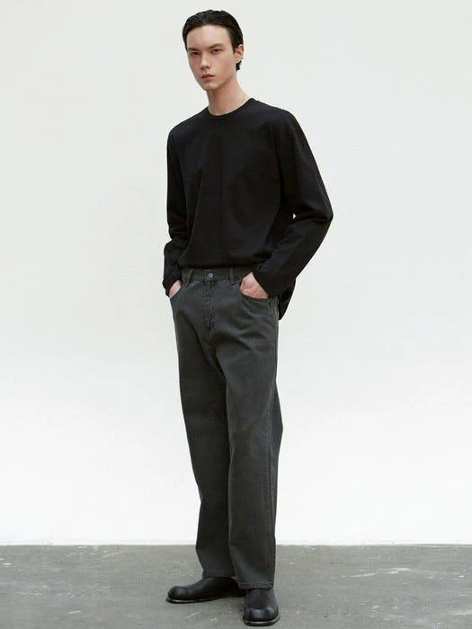 商品NICK NICOLE for MEN|Cotton Long Sleeve T-Shirt Black,价格¥517,第4张图片详细描述