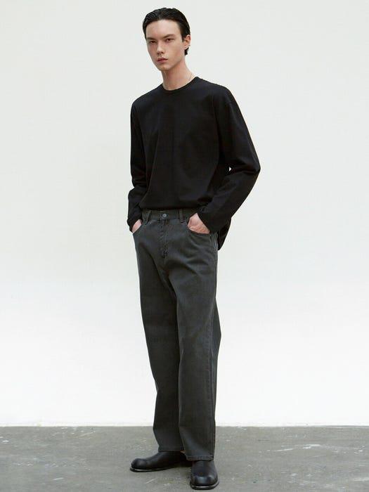 商品NICK NICOLE for MEN|Cotton Long Sleeve T-Shirt Black,价格¥478,第6张图片详细描述