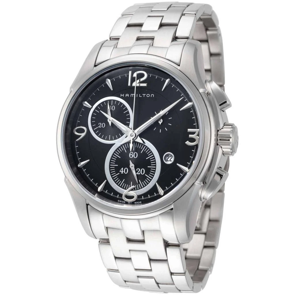 商品Hamilton|Hamilton Men's Watch - Jazzmaster Chrono Quartz Black Dial Bracelet | H32612135,价格¥2877,第1张图片