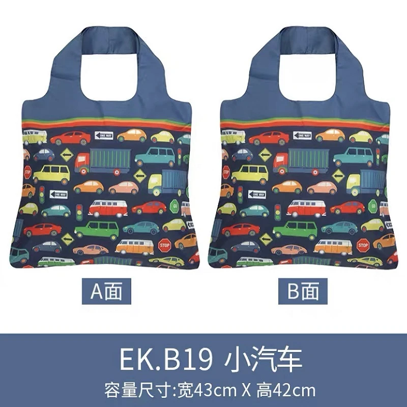【国内直发】EnviroSax童趣涂鸦春卷包 购物袋环保袋手提包可折叠专为大童和宝妈设计的环保袋 横向中号 商品