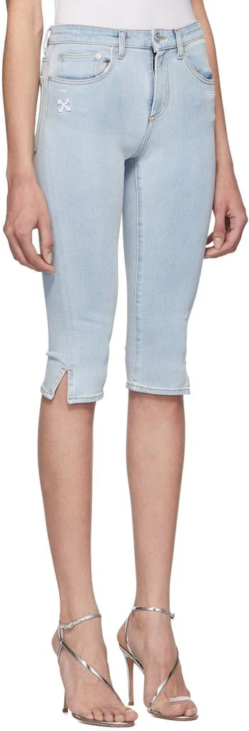 商品Off-White|Blue Cropped Capri Shorts,价格¥1672,第2张图片详细描述