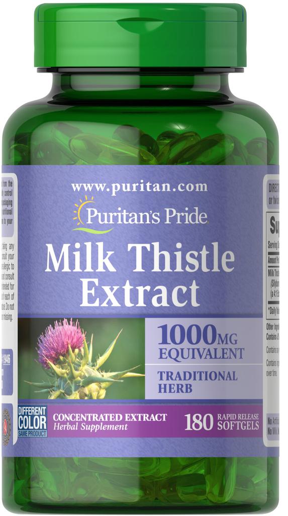 Puritan's Pride | Milk Thistle 1000 mg 180 Softgels 150.82元 商品图片