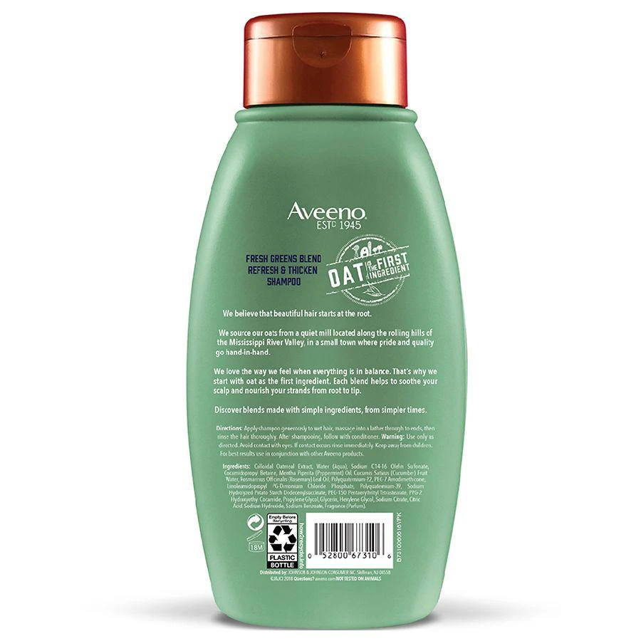商品Aveeno|Scalp Soothing Fresh Greens Blend Shampoo,价格¥91,第2张图片详细描述