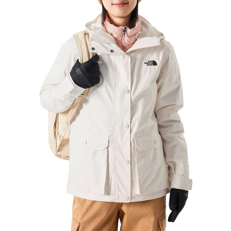 商品[国内直发] The North Face|北面  城市户外系列 羽绒内胆宽松三合一  防水防风保暖冲锋衣 女款 白色,价格¥3706,第3张图片详细描述