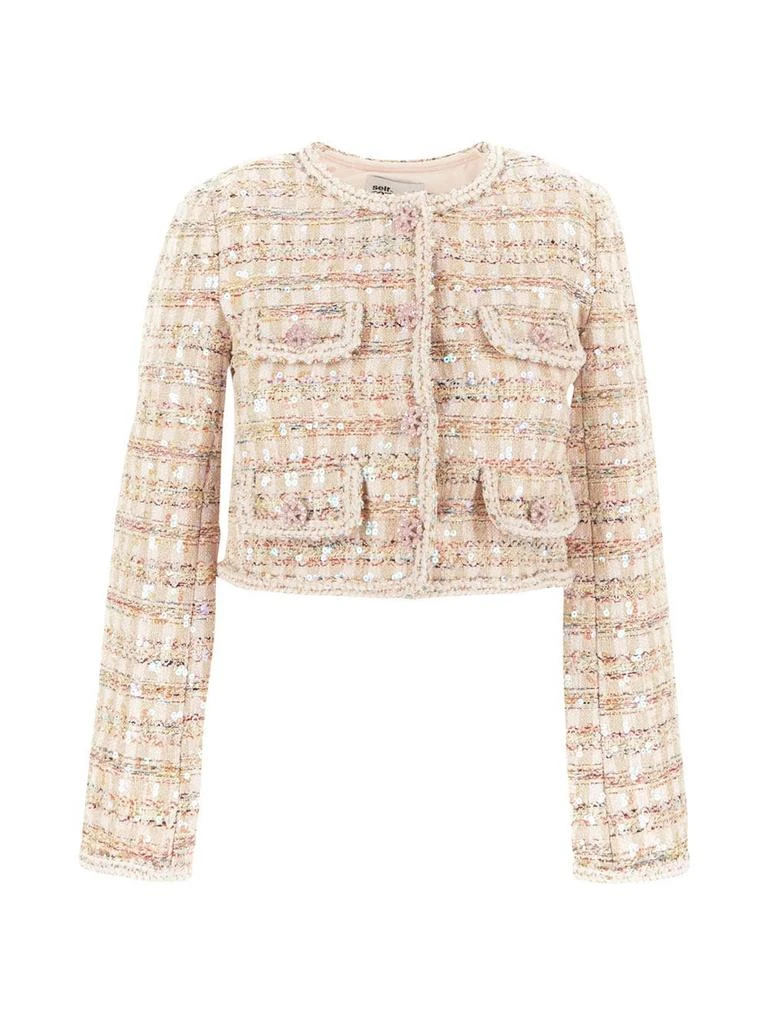 商品Self Portrait|Sequin Boucle Jacket,价格¥3693,第1张图片