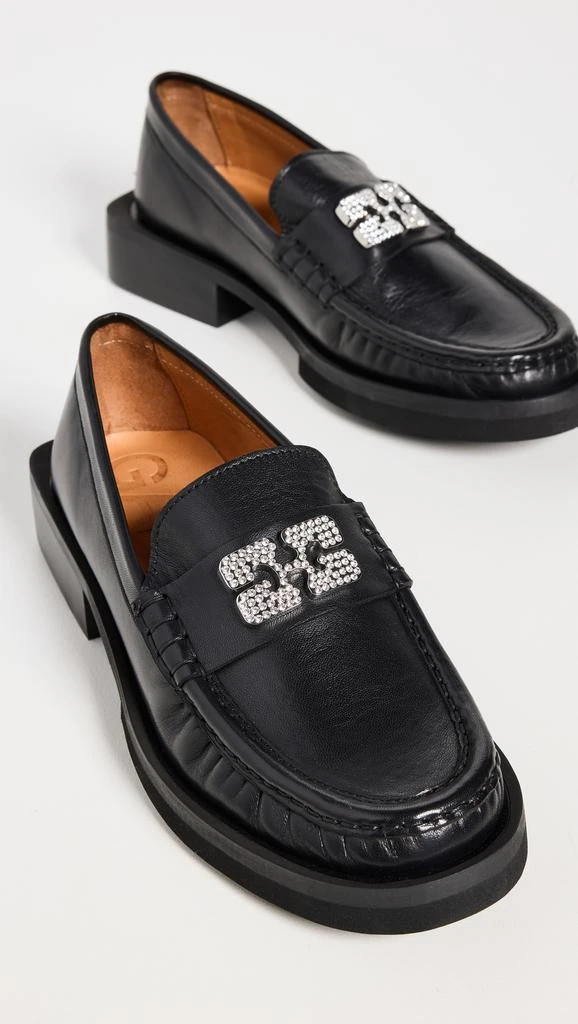 商品Ganni|Rhinestone Logo Loafers,价格¥1856,第4张图片详细描述